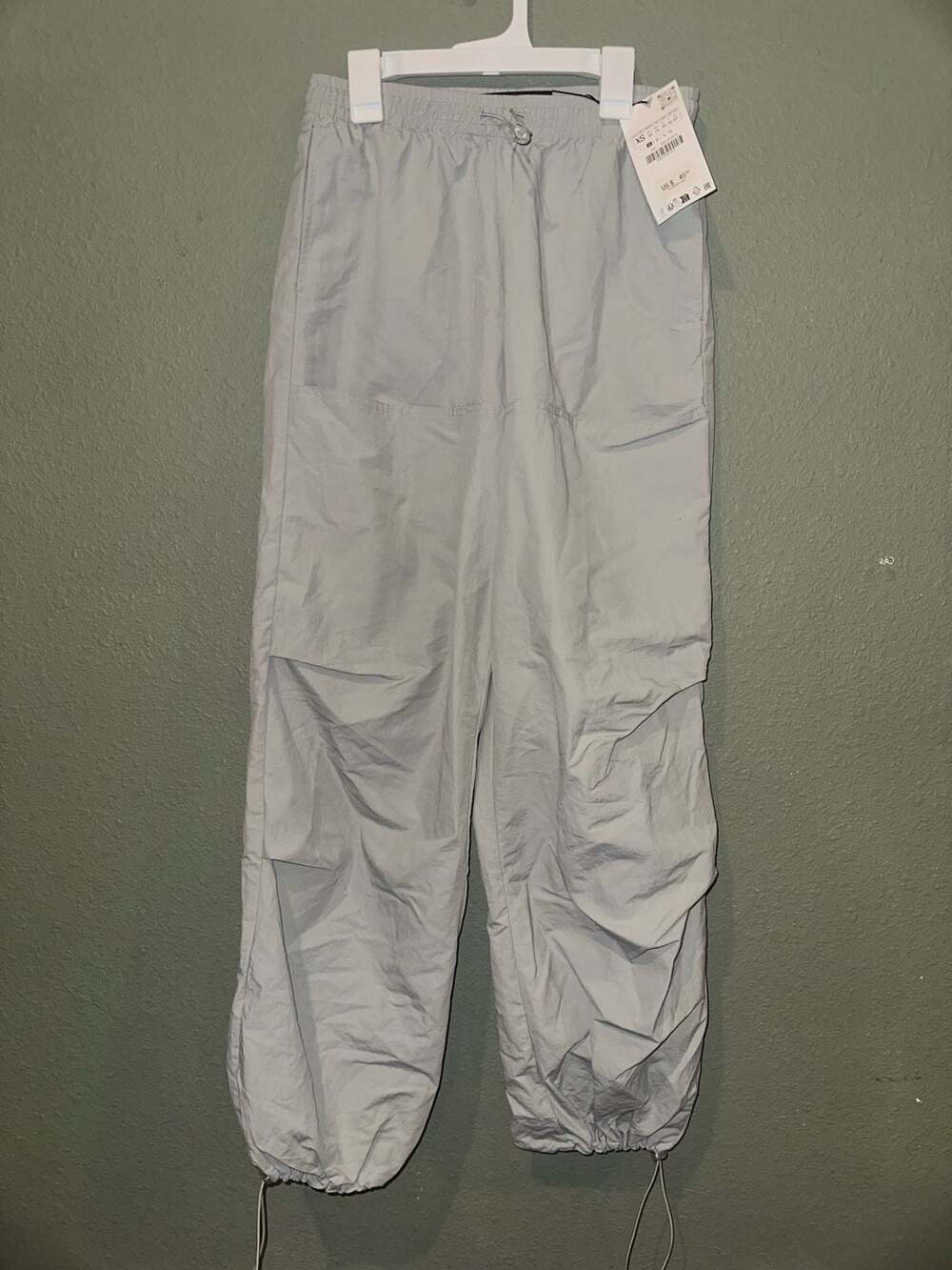 Zara Nylon Cargo Parachute Pants